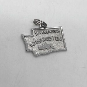 Vtg 925 Sterling Silver Bellingham Washington State Charm | .4”
